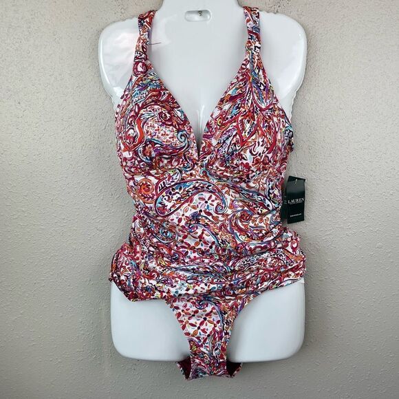 NWT Lauren Ralph Lauren Swim Tankini and Matching Bottoms Sizes 6 or 10